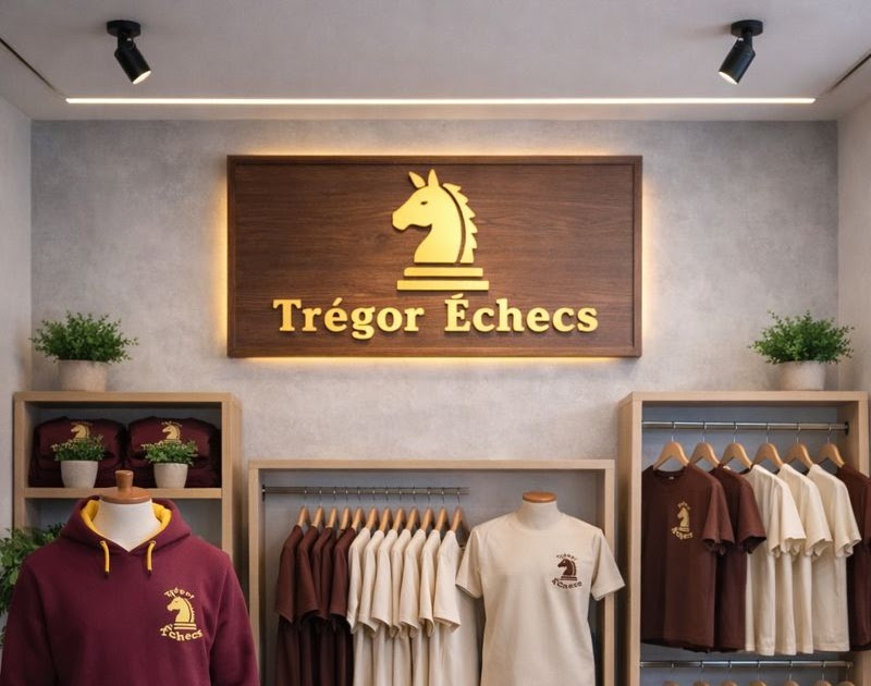 Les sweats et t-shirts officiels du club Trégor Échecs disponibles en ligne